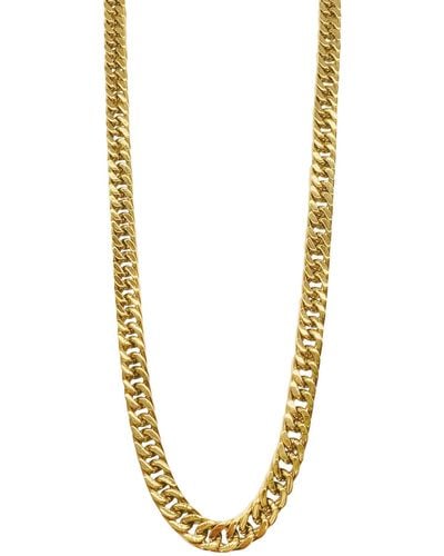Adornia Water Resistant Extra Thick 9mm Cuban Chain - Metallic
