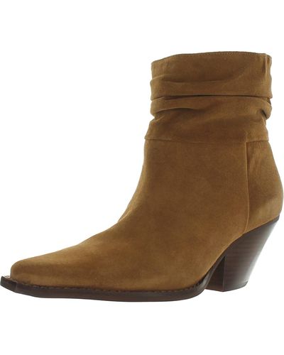 Vince Camuto Nerlinji Suede Pointed Toe Ankle Boots - Brown