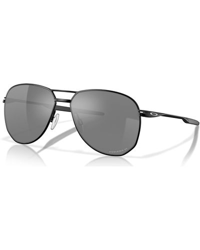 Oakley Contrail Oo4147-04 Aviator Polarized Sunglasses - Black