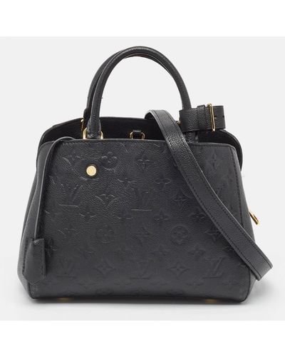 Louis Vuitton Monogram Empreinte Leather Montaigne Bb Bag - Black