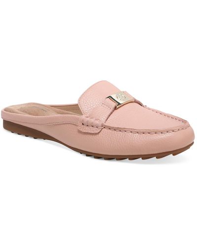 Giani Bernini Dejaa Leather Slide Loafers - Pink