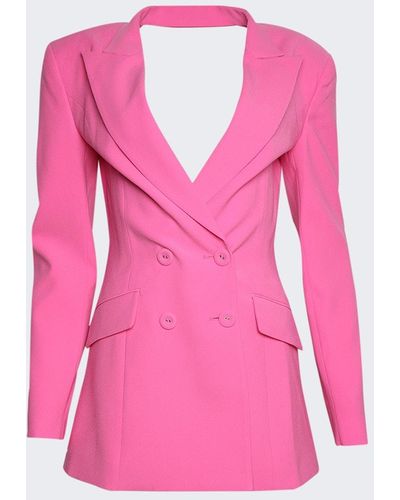 Monot Backless Blazer Jacket Mini Dress - Pink