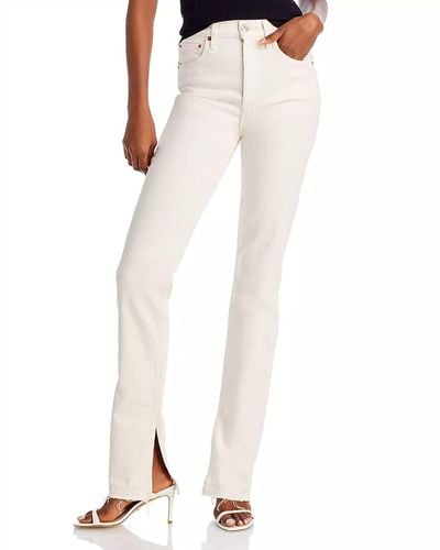 RE/DONE 70s High Rise Skinny Bootcut Jeans - White