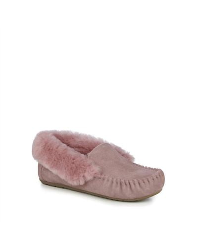 EMU Tomaree Cuff Moccasin Slipper - Pink