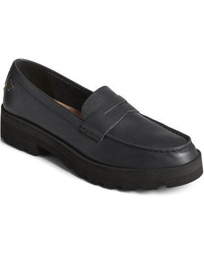Sperry Top-Sider Chunky Penny Leather Slip-on Loafers - Black