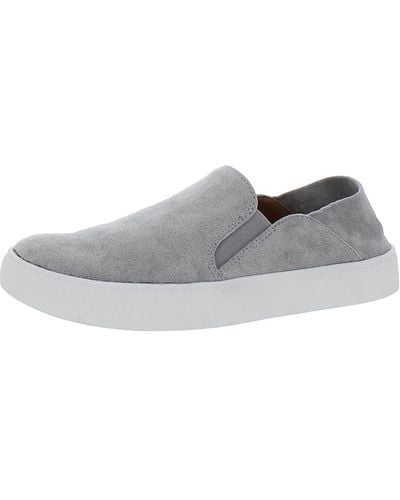 Steve Madden Fayna Faux Suede Low-top Slip-on Sneakers - Gray