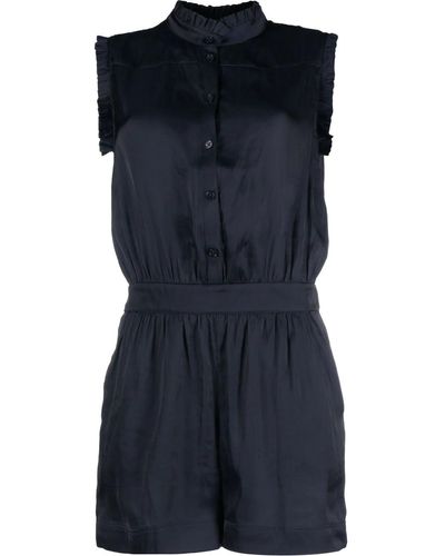 Zadig & Voltaire Caosys Ruffle-trim Playsuit - Blue