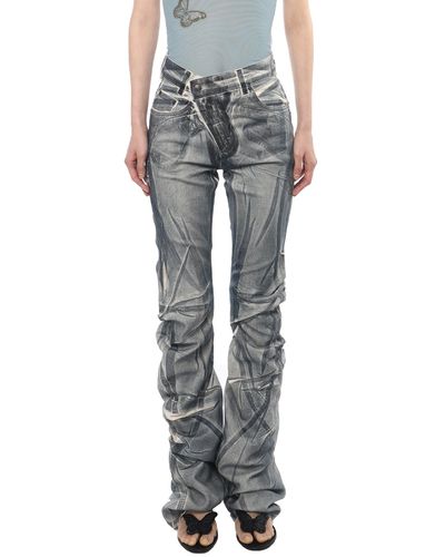 OTTOLINGER Draped Denim Jeans - Gray