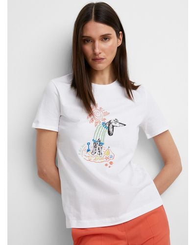 PS by Paul Smith Dog At The Beach T - White