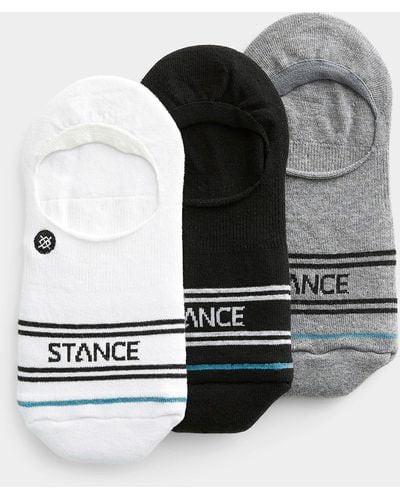 Stance Contrast Logo Ped Socks 3 - Black
