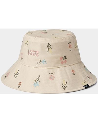Vans Embroidered Floral Bucket Hat - Natural