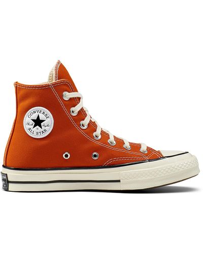 Dark hotsell orange converse