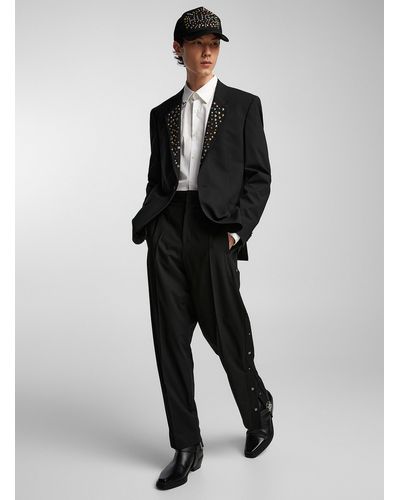 HUGO Studded Detail Tuxedo Pant - Black