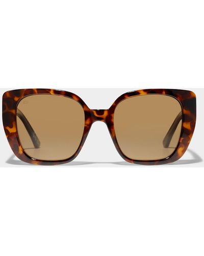Privé Revaux Double Tap Square Sunglasses - Brown