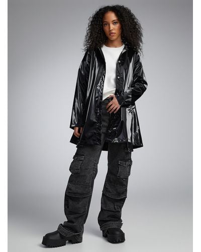 Rains A-line Raincoat (women, Black, Large)