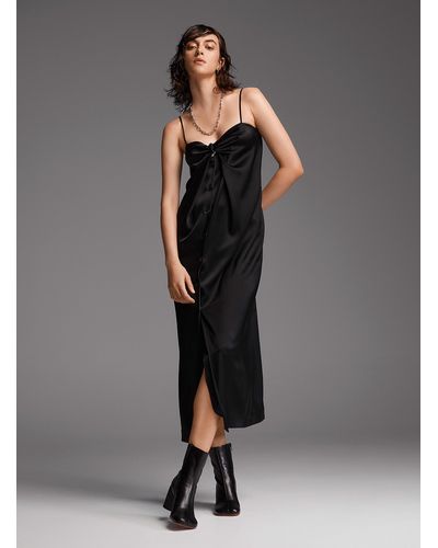 Nanushka Doris Midi Dress - Black