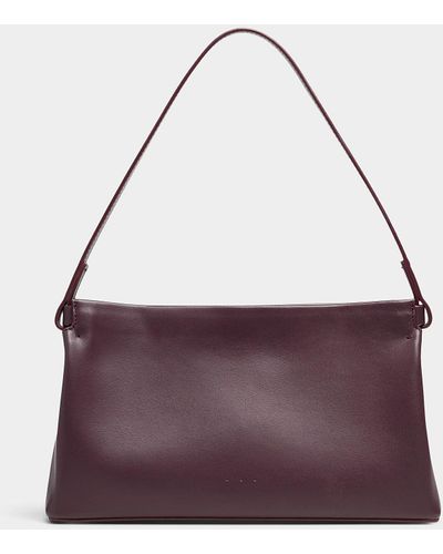 Aesther Ekme Minimalist Soft Leather Baguette Bag - Purple