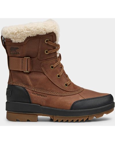 Sorel Tivoli Iv Parc Leather Winter Boots Women - Brown