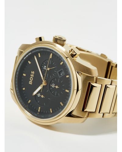 BOSS Gold Chronograph Watch - Metallic