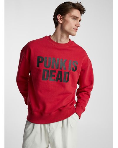 Tee Library Punk Is Dead Sweatshirt - Red