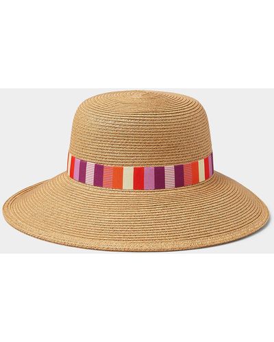 Nine West Colourful Band Straw Hat - Pink