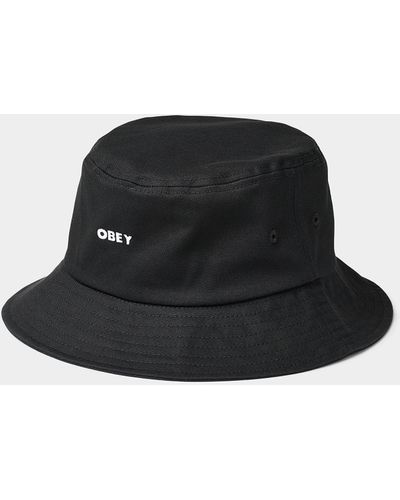 Obey Embroidered Logo Bucket Hat - Black