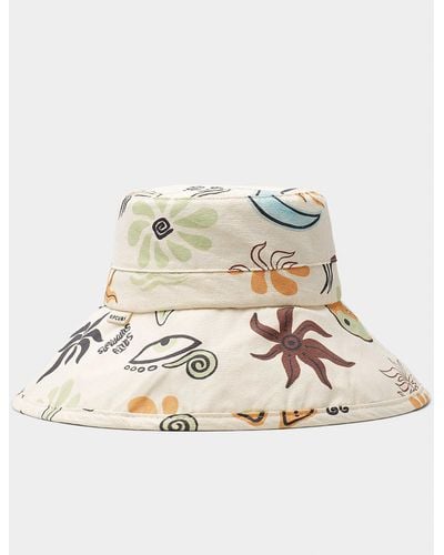 Rip Curl Large Pastel Jacquard Bucket Hat - Natural