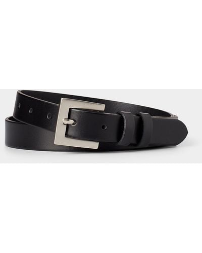 Le 31 Thin Smooth Leather Belt - Black
