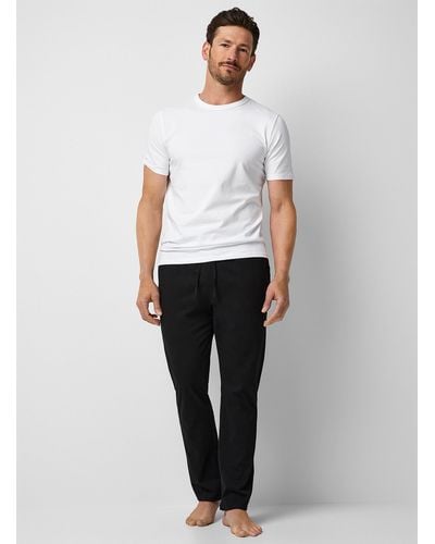 Le 31 Monochrome Organic Cotton Lounge Pant - Black