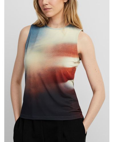 Issey Miyake Shaded Jersey Top - Multicolor