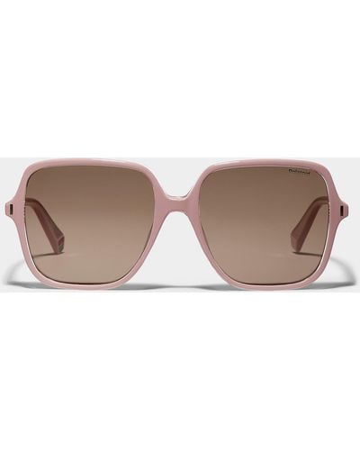 Polaroid Thin Square Sunglasses - Brown