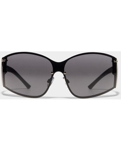 Spitfire Sleaford Oversized Shield Sunglasses - Gray