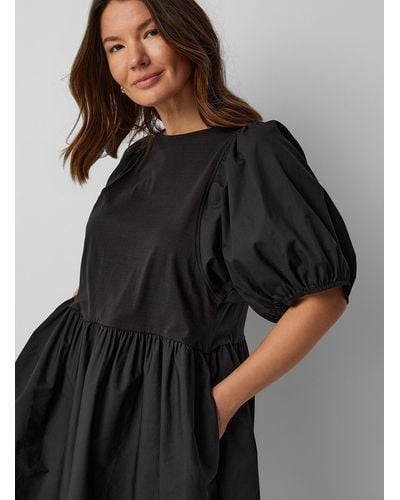 Inwear Enva Poplin And Jersey Dress - Black