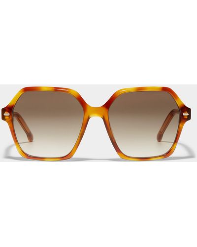 Carrera Slim Hexagonal Sunglasses - Brown