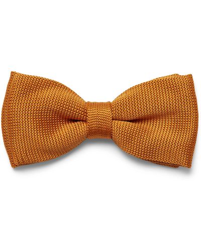 Le 31 Satiny Knit Bow Tie - Brown