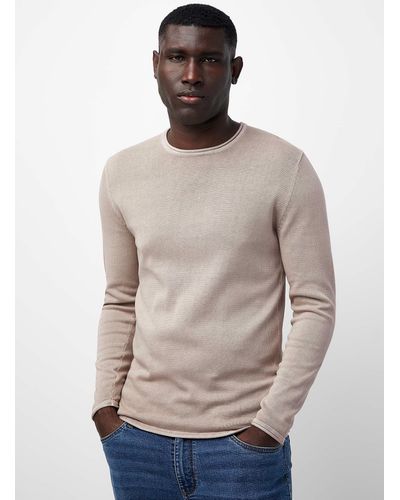 Only & Sons Faded Knit Sweater - Natural