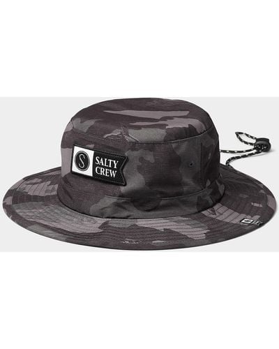 Salty Crew Alpha Camo Bucket Hat - Black