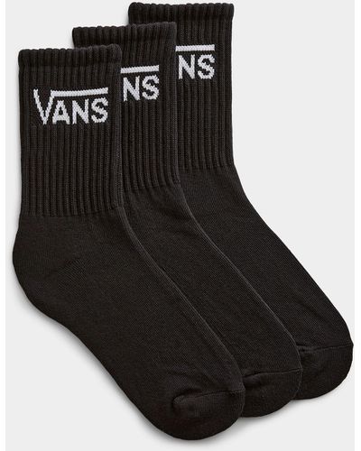 Vans Signature Ribbed Socks Set Of 3 - Black