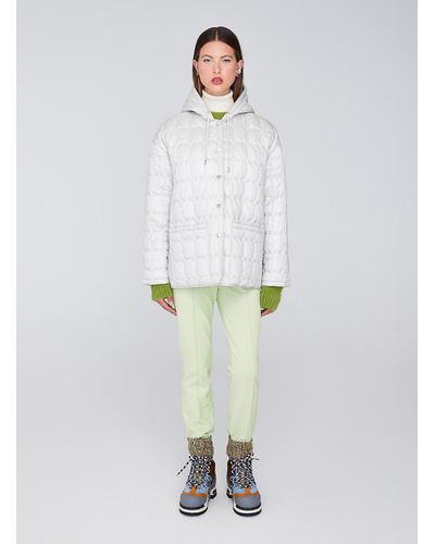 Quartz Co. Emily Oversized Lightweight Puffer Jacket - White