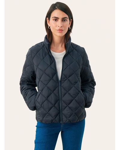 Part Two Olia Diamond Quilted Jacket - Blue