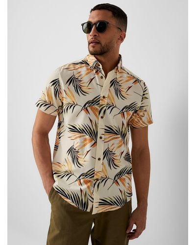 Report Collection Soft Tropical Foliage Shirt - Multicolor