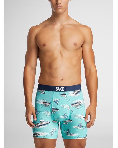 Saxx Underwear Co. Sharkski Boxer Brief Ultra - Blue