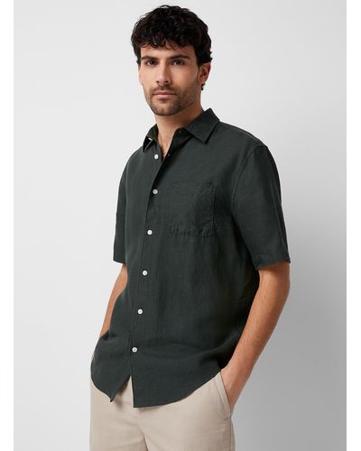 Solid washable knit short-sleeve shirt Modern fit Innovation collection