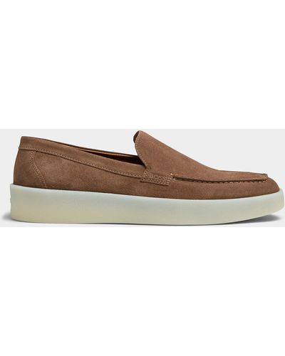 BOSS Clay Casual Suede Loafers Men - Brown