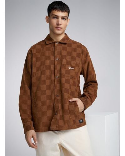Vans Checkerboard Corduroy Overshirt - Brown