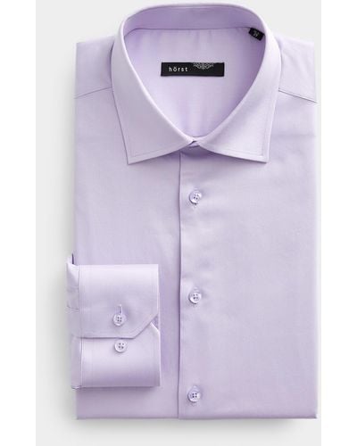 Horst Stretch Solid Shirt Slim Fit - Purple