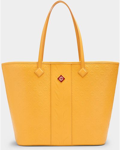 Casablancabrand Embossed Signature Tote Bag - Orange