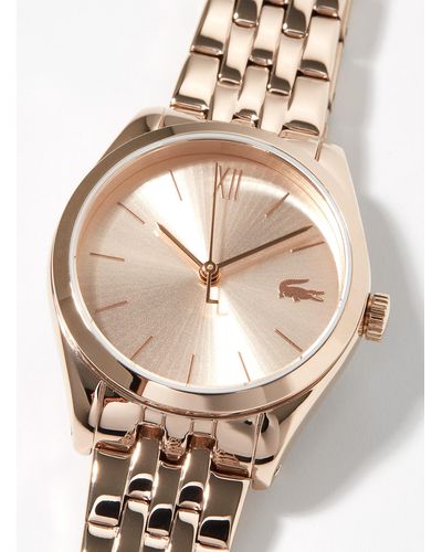 Lacoste Rose Gold Mesh Watch - Natural