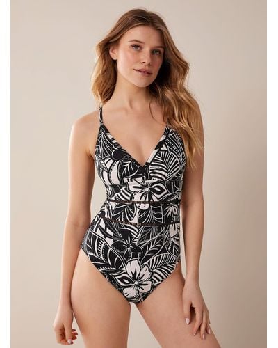 Bleu Rod Beattie Away We Go Floral Print Bra Sized D-Cup Underwire Bikini  Swim Top
