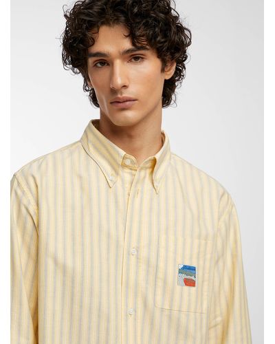 Palmes Deuce Striped Oxford Shirt - Natural
